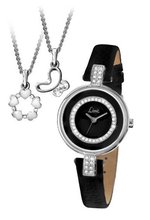 Limit Quartz with Black Dial Analogue Display and Black Leather Strap 6013G.00