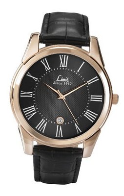 Limit Quartz with Black Dial Analogue Display and Black PU Strap 5454.01