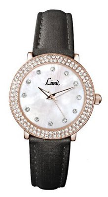 Limit Quartz with White Dial Analogue Display and Black PU Strap 6940.01