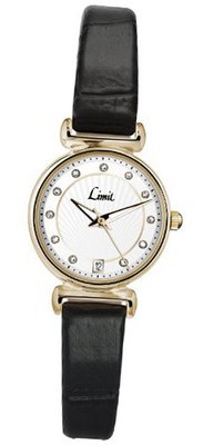 Limit Quartz with White Dial Analogue Display and Black PU Strap 6948.01
