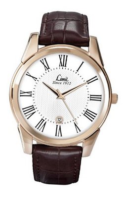 Limit Quartz with White Dial Analogue Display and Brown PU Strap 5453.01