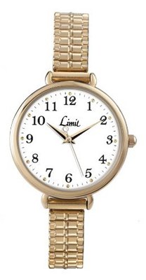 Limit Quartz with White Dial Analogue Display and Gold Bracelet 6963.01