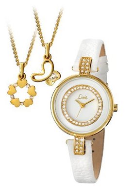 Limit Quartz with White Dial Analogue Display and White Leather Strap 6014G.00