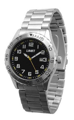 Limit Silver Coloured Bracelet 5407.50 With Jet Black Dial