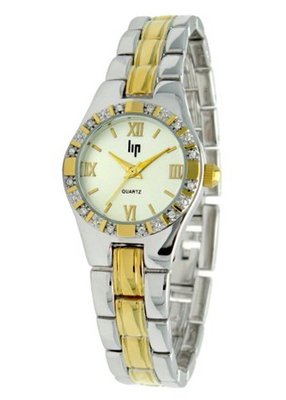 Lip 10823842 Analog Quartz with Two-Tone Metal Bracelet