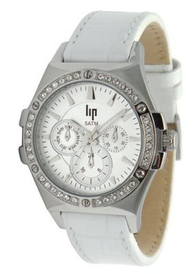 Lip 10911112 Ladies Quartz Analogue White Dial White Leather Strap