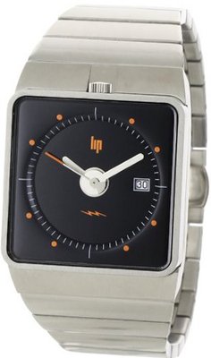 Lip 187 16 32 Big TV Metal Quartz Orange Dial