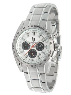 Lip Style 10510222 Chronograph Black Leather Strap