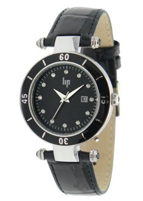 Lip Style 1075012 Ladies Black Leather Strap