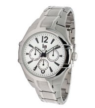 Lip Style Analogue Quartz 1038212 Silver Steel Strap White Dial