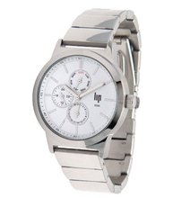 Lip Style Analogue Quartz 1038422 Silver Steel Strap White Dial