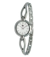 Lip Style Analogue Quartz 10837112 Silver Coloured Brass Strap White Dial