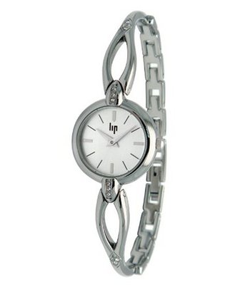 Lip Style Analogue Quartz 10837112 Silver Coloured Brass Strap White Dial