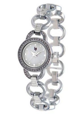 Lip Style Analogue Quartz 10837932 White Metal Strap White Dial