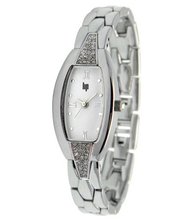 Lip Style Analogue Quartz 10838732 Silver Metal Bracelet White Dial