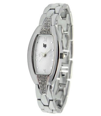Lip Style Analogue Quartz 10838732 Silver Metal Bracelet White Dial
