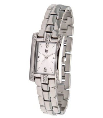 Lip Style Analogue Quartz 10838912 Silver Steel Bracelet Grey Dial