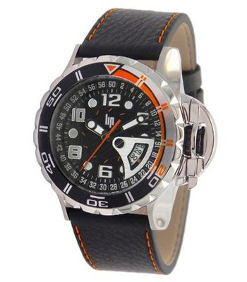 Lip Style Black Leather Strap 1029822