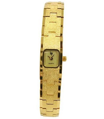 Lip Style Ladies Quartz Golden Metal Strap 1088022