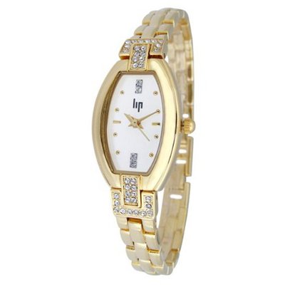 Lip Style Ladies Stones Set Bezel Golden Plated Metal 10823632