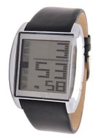 Lip Style LCD Black Leather Strap 1028722