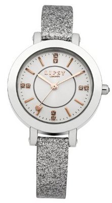 Lipsy LP165 Ladies Silver Glitter Strap
