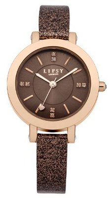 Lipsy LP174 Ladies All Brown Glitter Strap