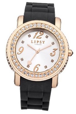 Lipsy LP183 Ladies Black Silicone Strap