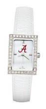 Alabama Crimson Tide Ladies Allure White Leather Strap