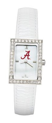 Alabama Crimson Tide Ladies Allure White Leather Strap