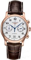 Longines Master Collection Silver Dial 18kt Rose Gold Brown Leather L26698783