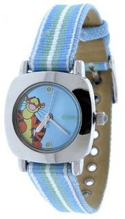 Fun Disney Ladies Lorus Quartz Tigger Canvas Band New Old Stock