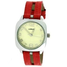 Lorus by Seiko Ladies Red Leather Quartz LR3008
