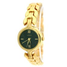Lorus Gold Tone Ladies Black Dial RZK582L9