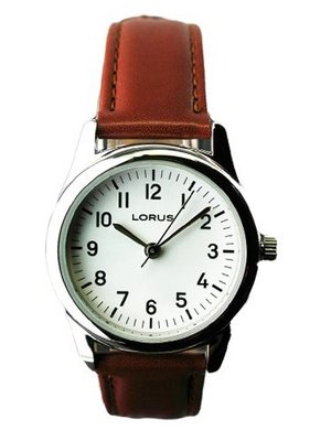 WOMENS LORUS BROWN STRAP WATCH ez Reader LR0831