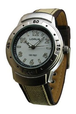 WOMENS LORUS SPORTY CANVAS GROMMET NEW WATCH 1039