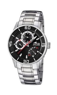 Lotus 15797-3 Black and Silver Multifunction