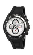 Lotus ALARM CHRONO L15678/1 Black Resin Quartz with White Dial
