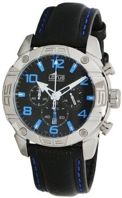 Lotus Chrono L15644/5 Black Leather Quartz with Black Dial