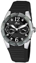 Lotus Cool L15731/3 Black Rubber Quartz with Black Dial