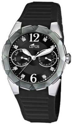 Lotus Cool L15731/3 Black Rubber Quartz with Black Dial