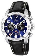 Lotus CRONO L15644/2 Black Leather Quartz with Blue Dial