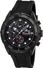 Lotus L15678/3 Black Polyurethane Quartz with Black Dial