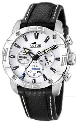 Lotus Sport L15644/1 Black Leather Quartz with White Dial