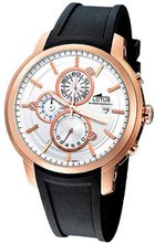 Lotus VULCANO L9990/1 Black Polyurethane Quartz with White Dial