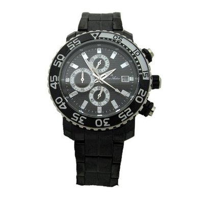 Louis Ardens Minneapolis Black Chronogragh With Date Stainless Steel