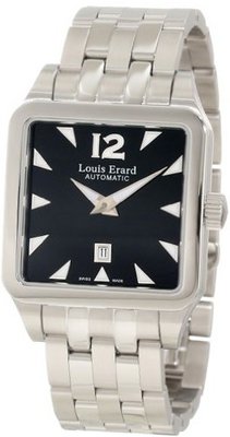 Louis Erard 20700AA02.BMA18 "Emotion" Square Automatic Black Dial Steel Dress