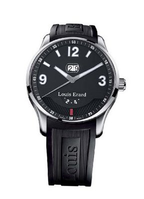 Louis Erard 82224AA02.BDE09 1931 Automatic Black Rubber Power Reserve Date
