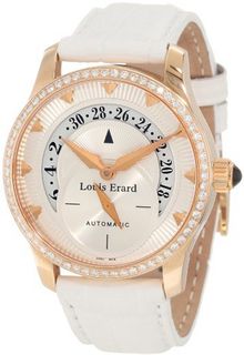 Louis Erard 92600OS11.BACS5 Emotion Automatic Rose Gold White Alligater Leather Diamond