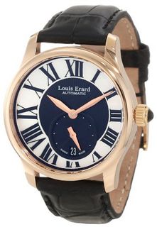 Louis Erard 92602OR02.BACs6 Emotion Automatic Rose Gold Black Alligater Leather